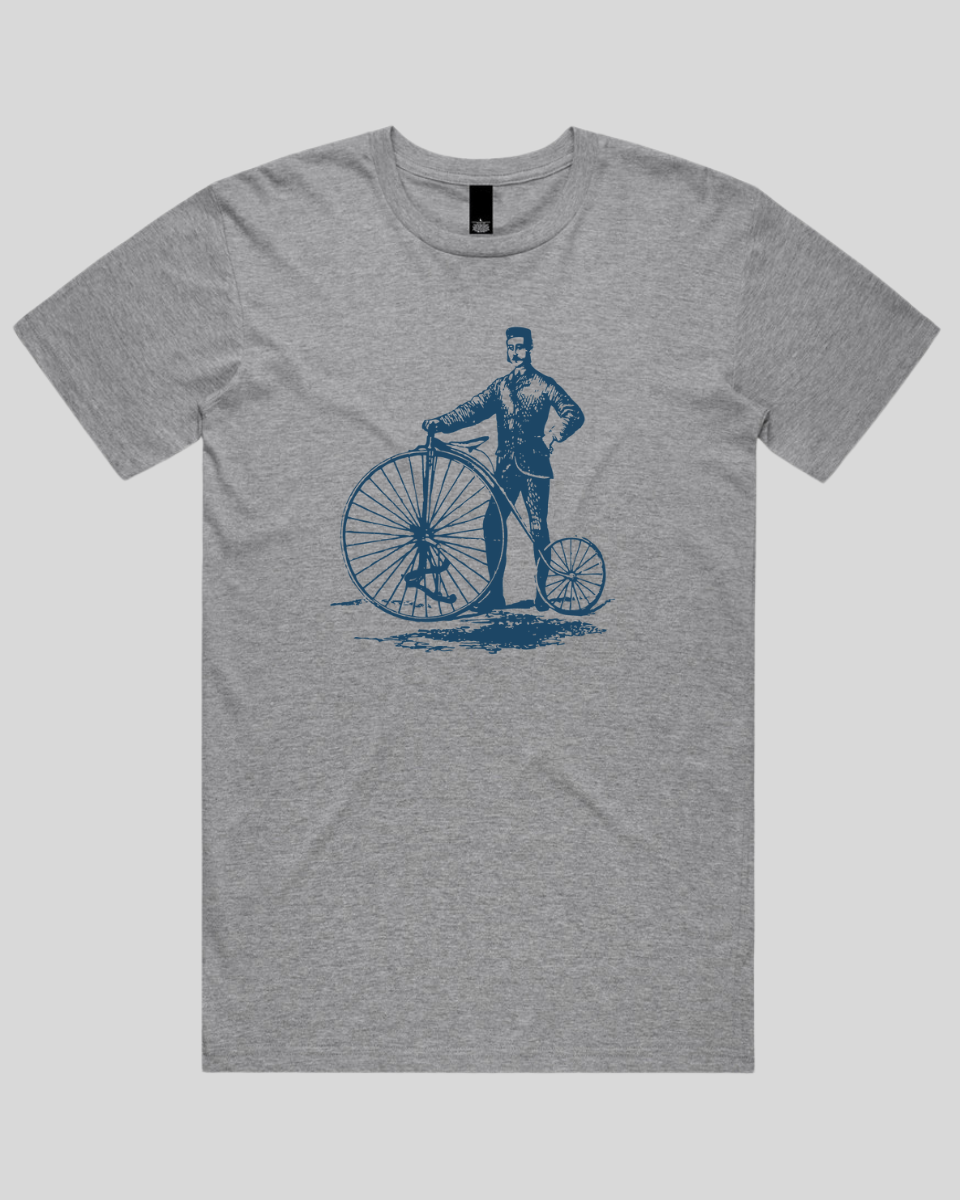 Old-Fashioned Gentleman and Bicycle 2 Men's T-Shirt