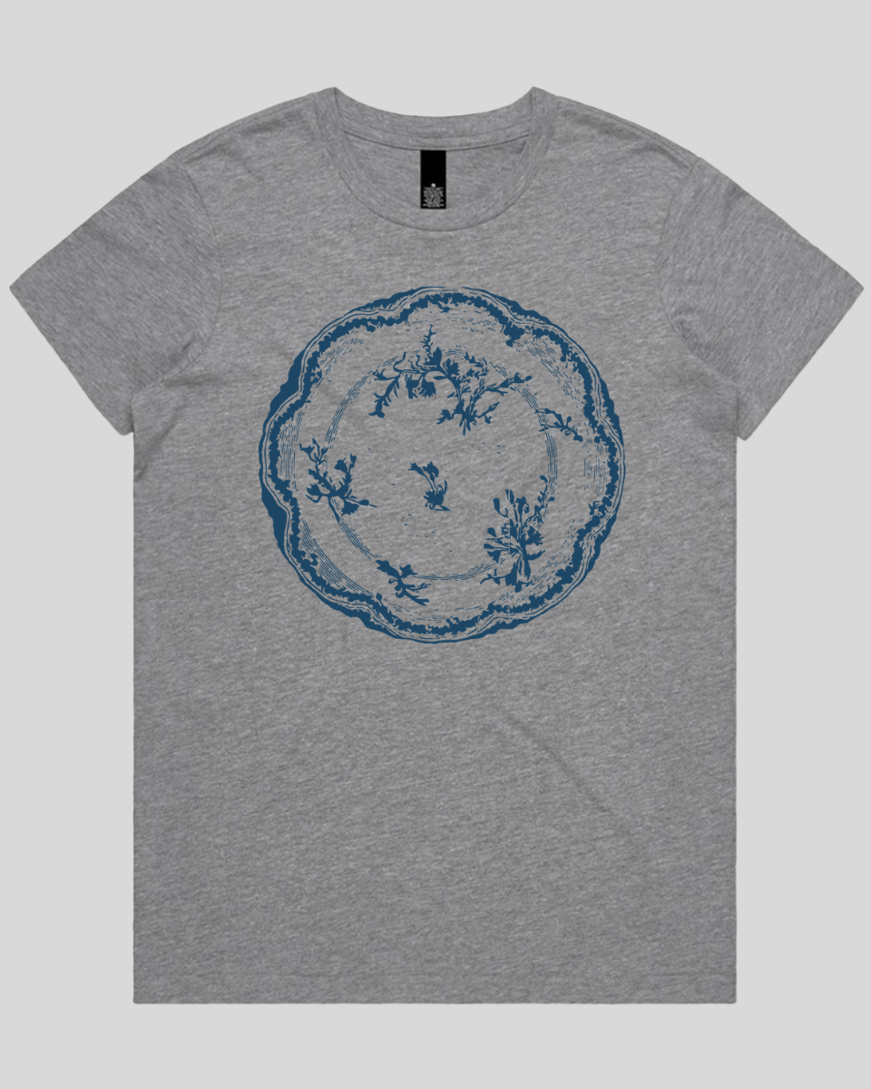 Floral Vintage Plate Women's Tee