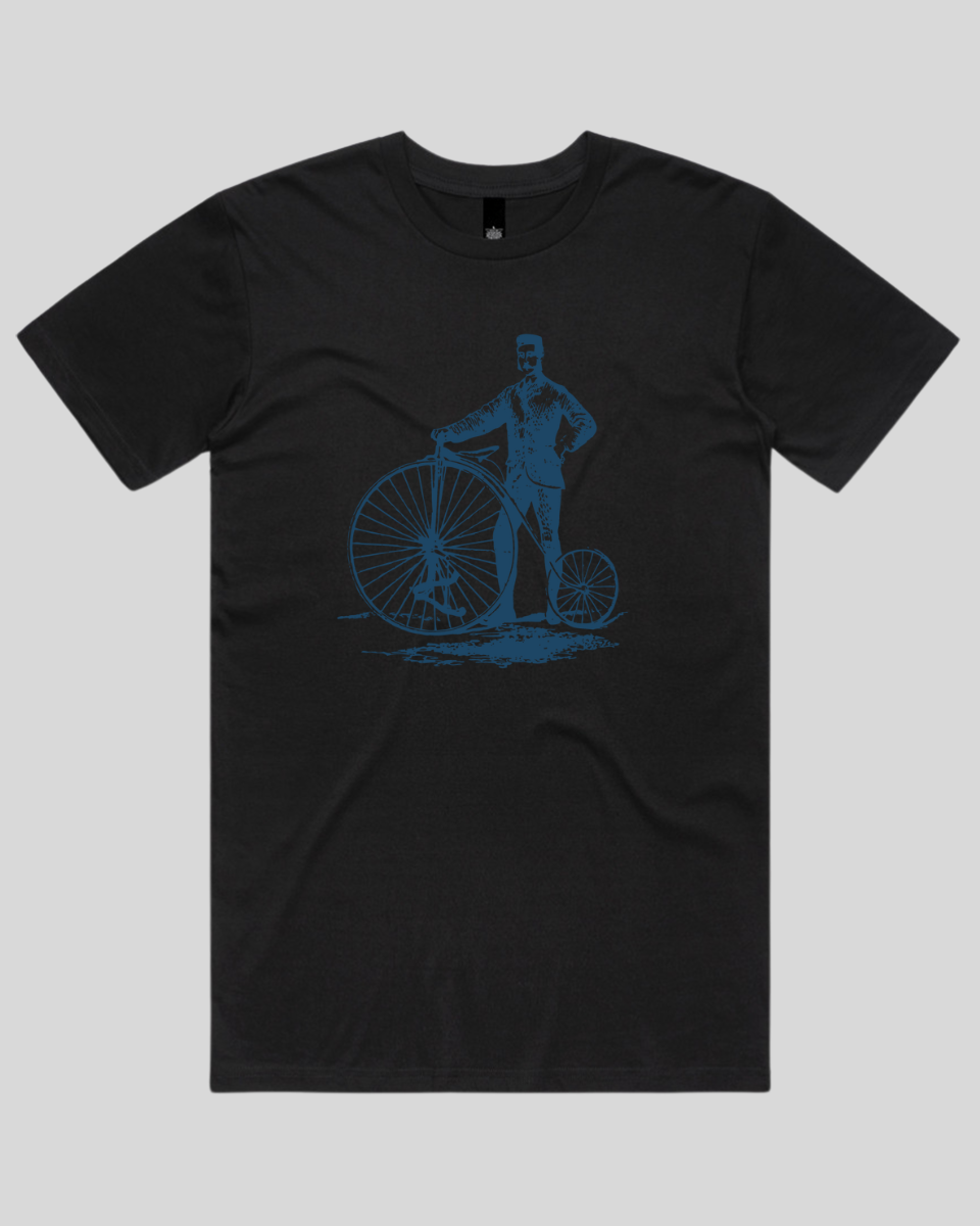 Old-Fashioned Gentleman and Bicycle 2 Men's T-Shirt