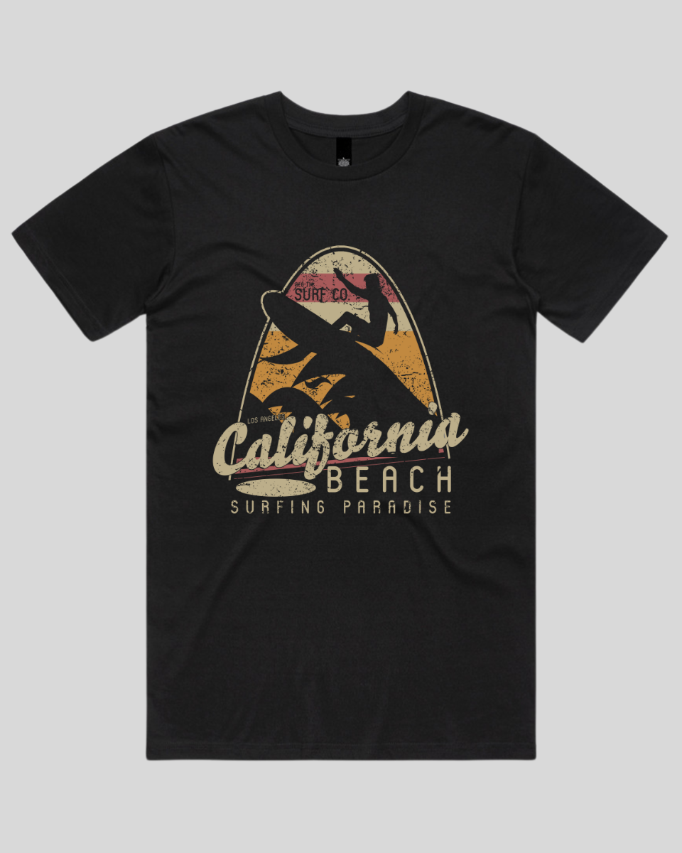 California Beach Surfing Paradise Men's T-Shirt