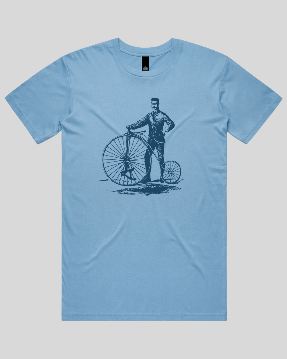Old-Fashioned Gentleman and Bicycle 2 Men's T-Shirt