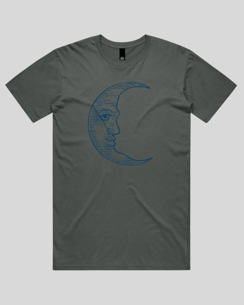 Vintage Crescent Moon Face Men's T-Shirt