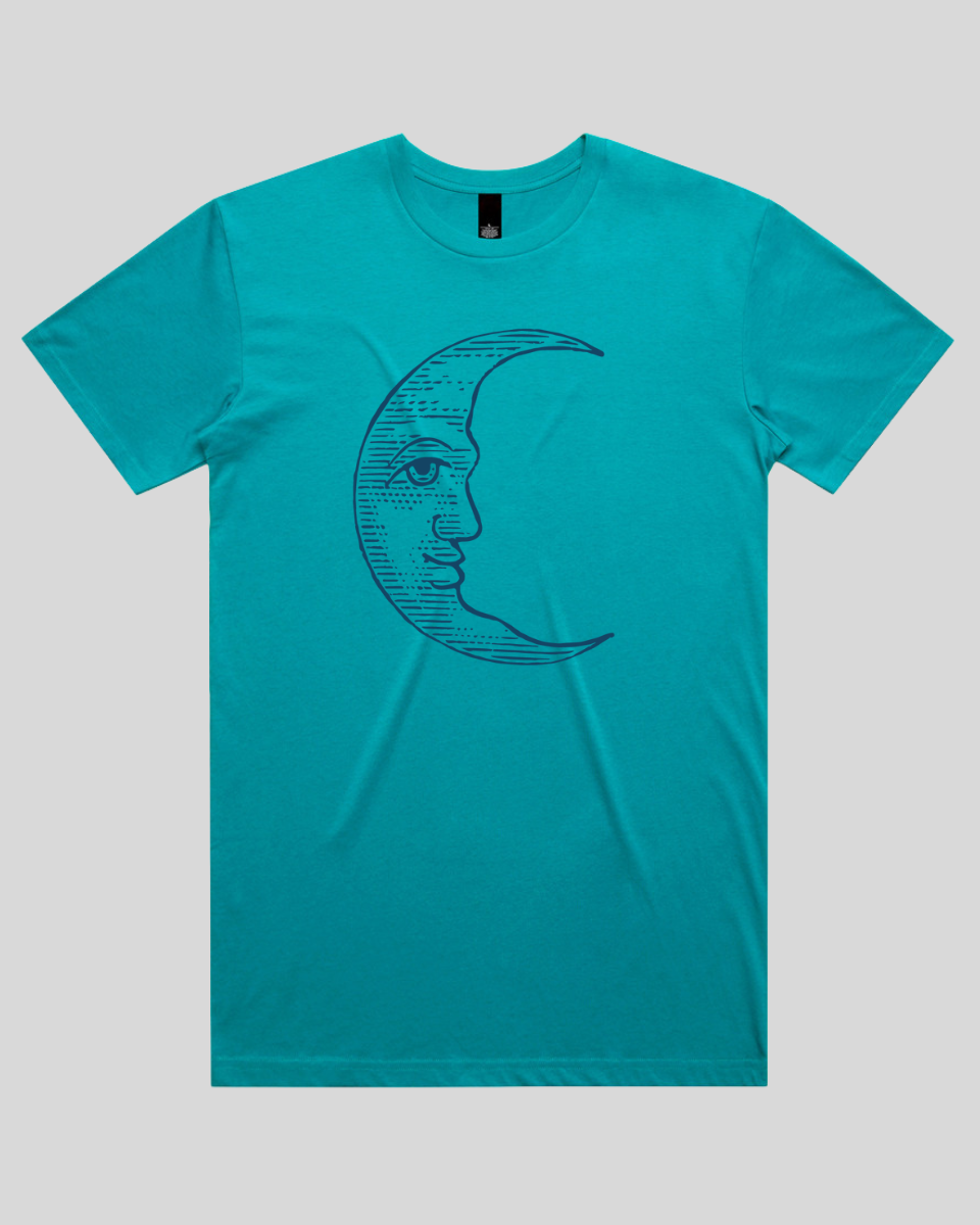 Vintage Crescent Moon Face Men's T-Shirt