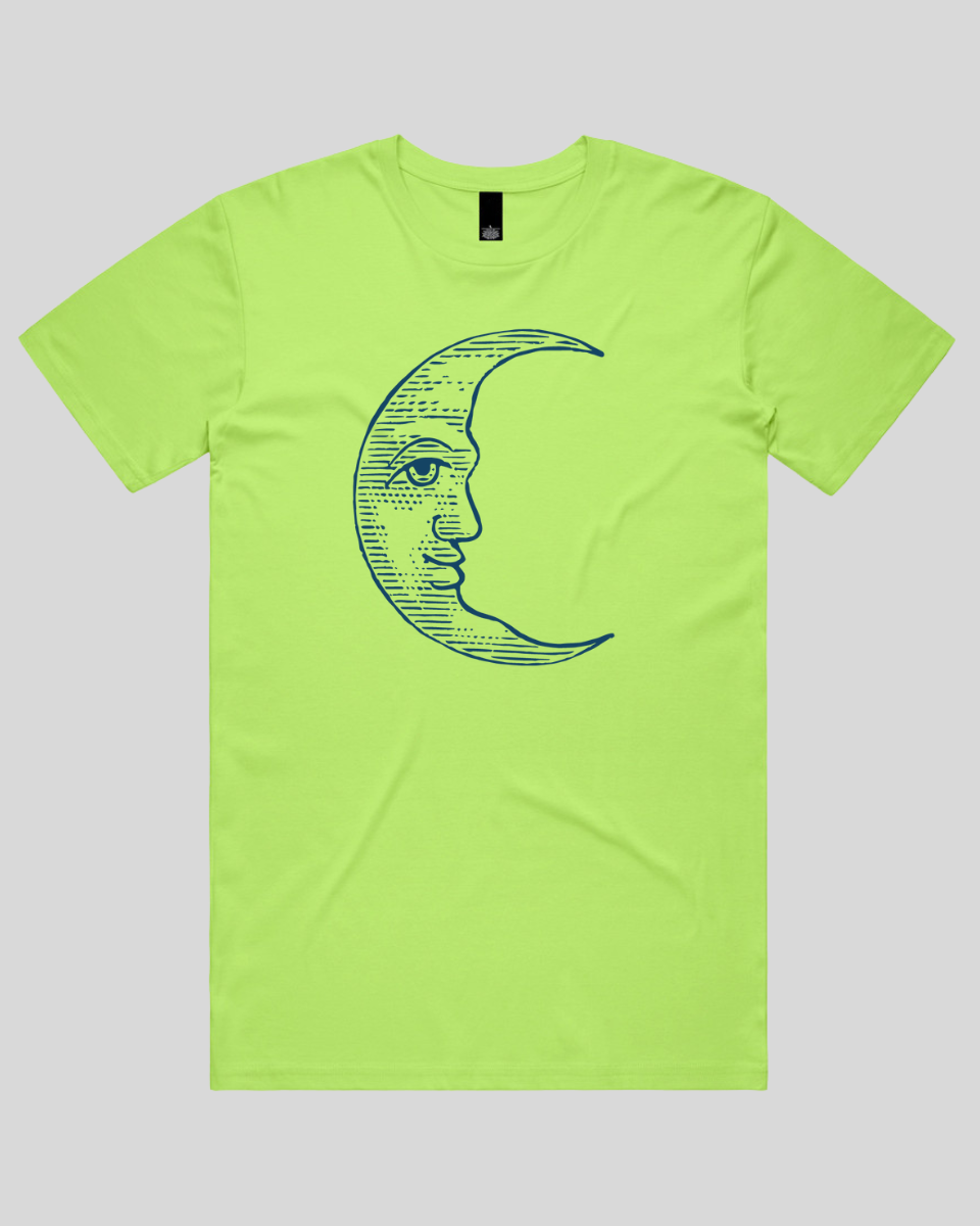 Vintage Crescent Moon Face Men's T-Shirt