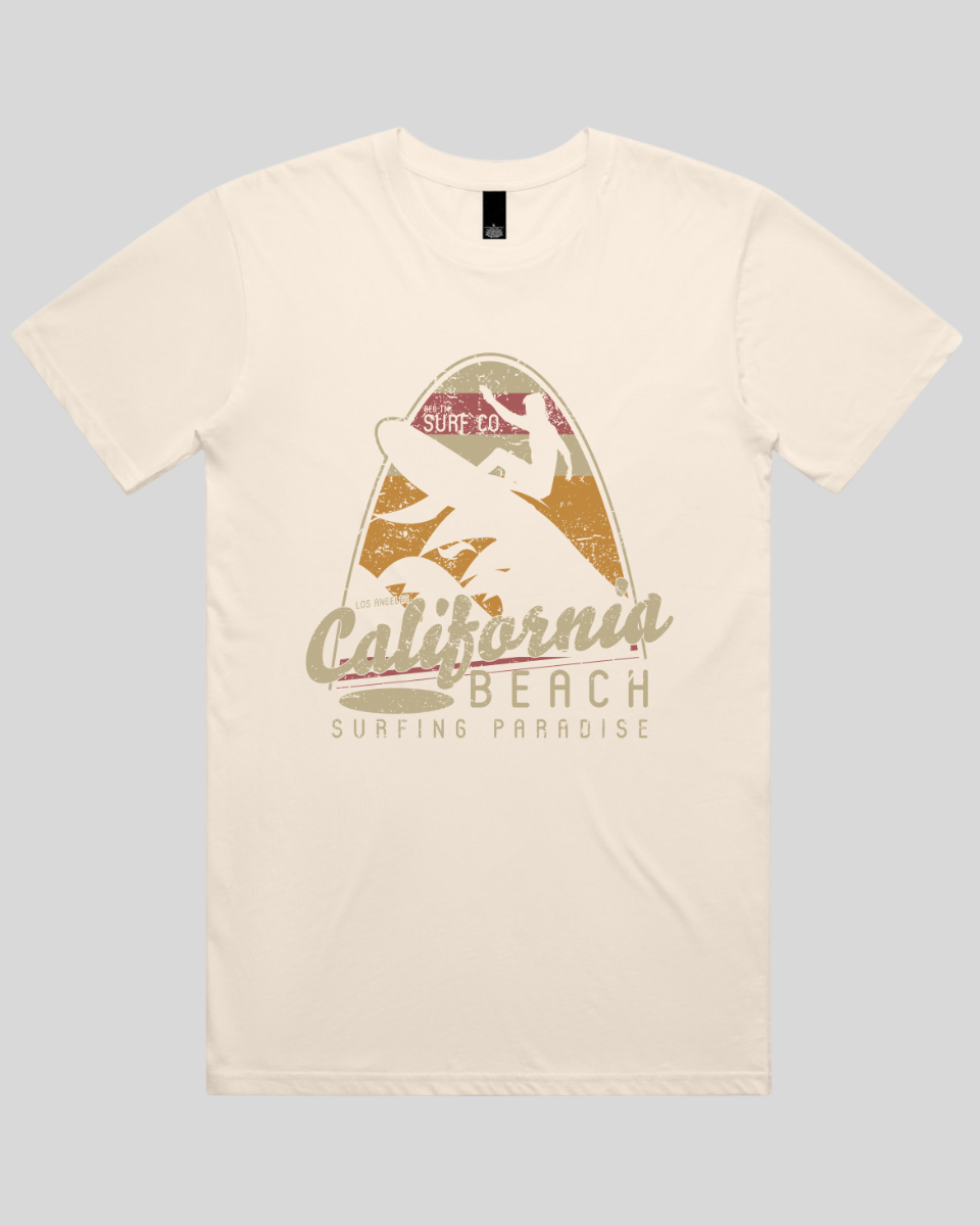 California Beach Surfing Paradise Men's T-Shirt