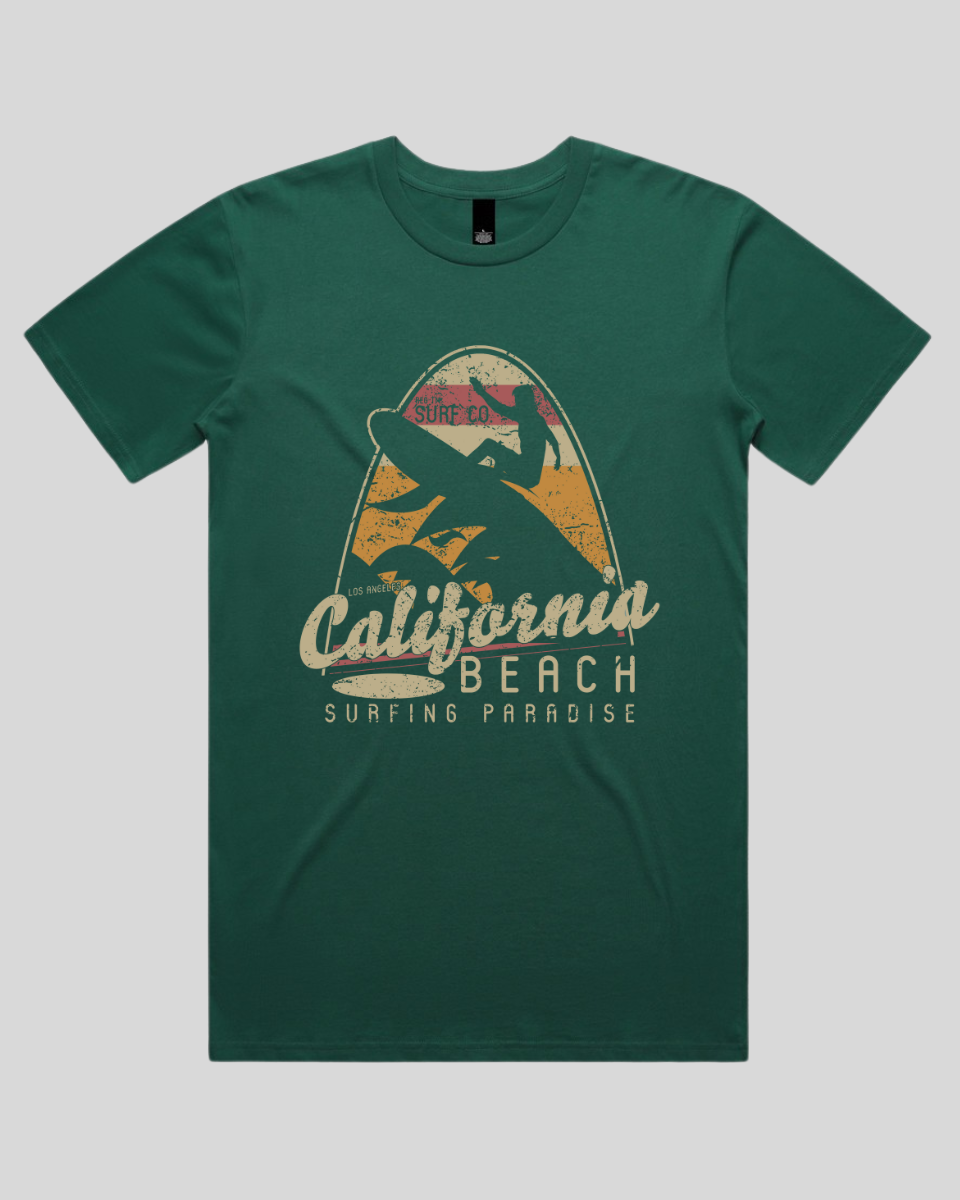 California Beach Surfing Paradise Men's T-Shirt