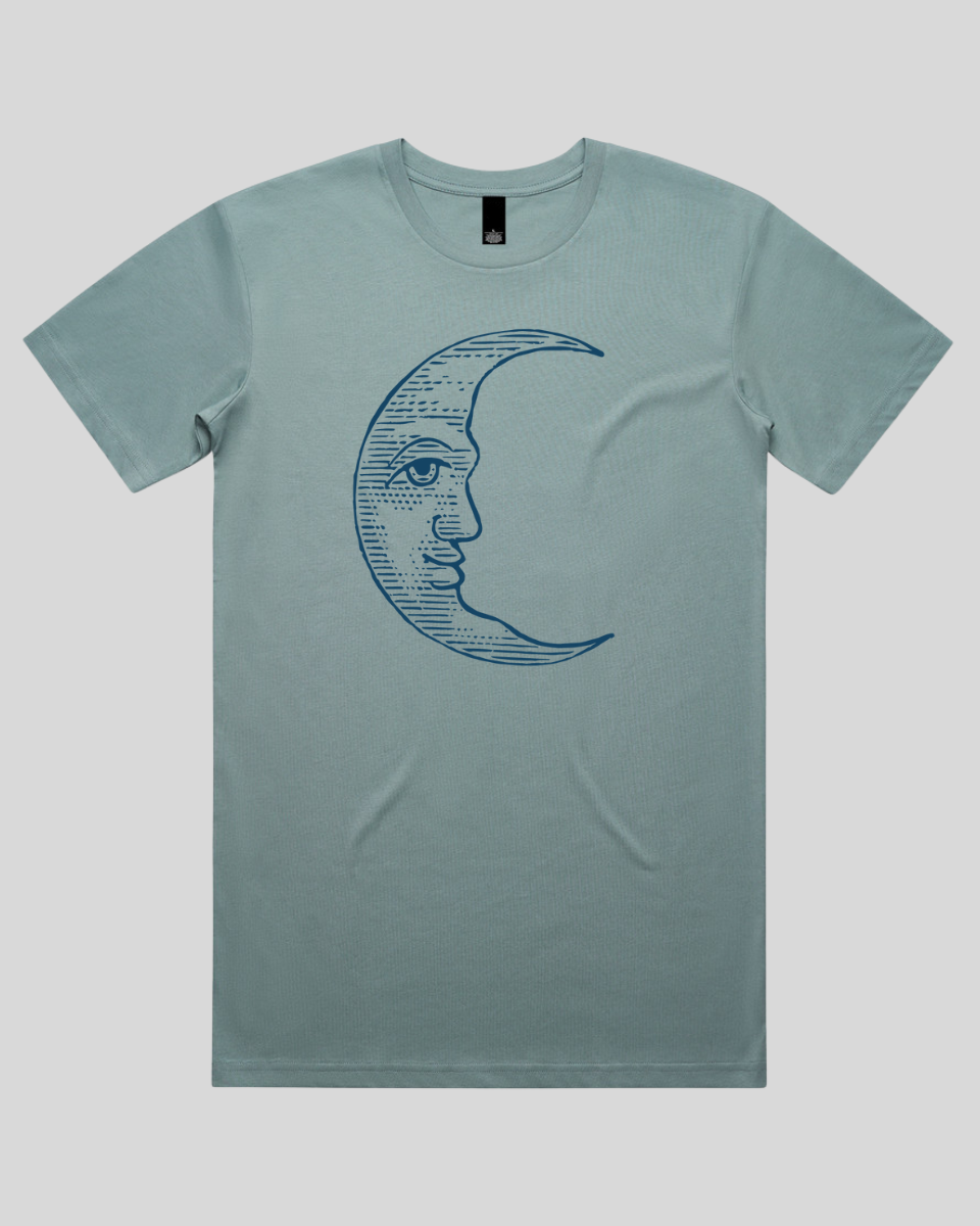 Vintage Crescent Moon Face Men's T-Shirt
