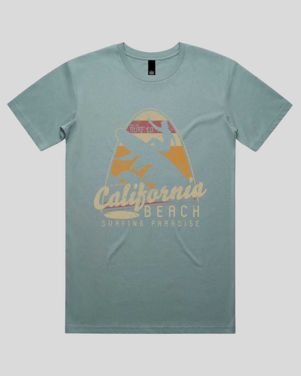California Beach Surfing Paradise Men's T-Shirt