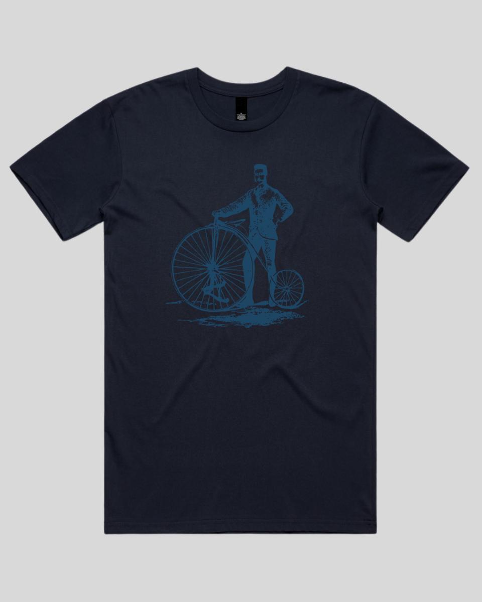 Old-Fashioned Gentleman and Bicycle 2 Men's T-Shirt