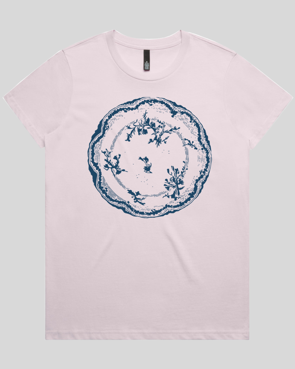 Floral Vintage Plate Women's Tee