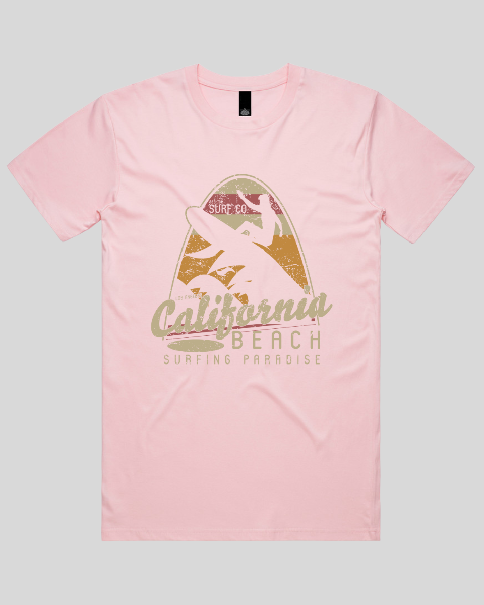 California Beach Surfing Paradise Men's T-Shirt