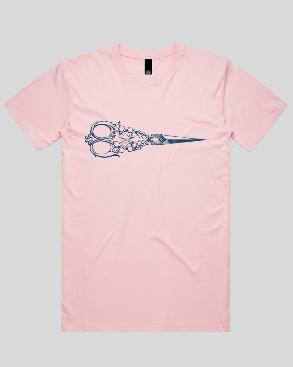 Flower Pattern Scissors Men's T-Shirt