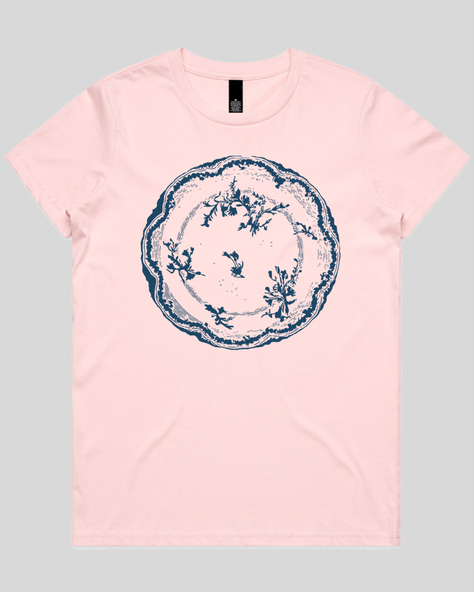 Floral Vintage Plate Women's Tee