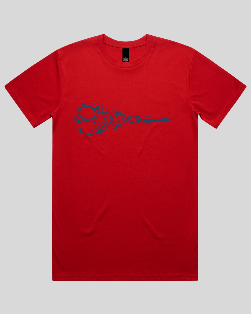 Flower Pattern Scissors Men's T-Shirt
