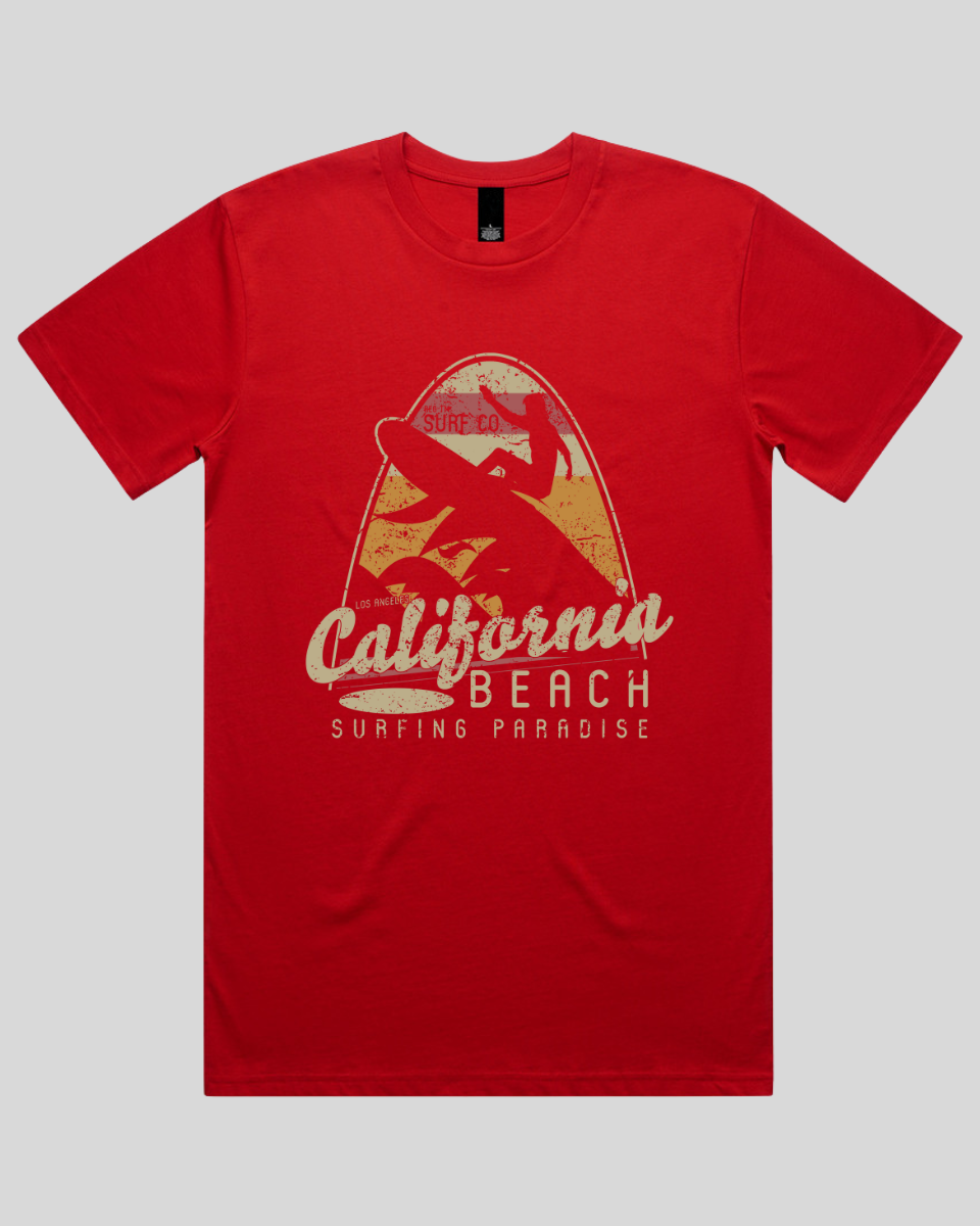 California Beach Surfing Paradise Men's T-Shirt