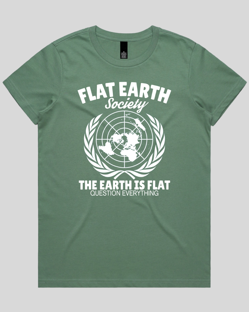 Flat Earth Society Women's Tee