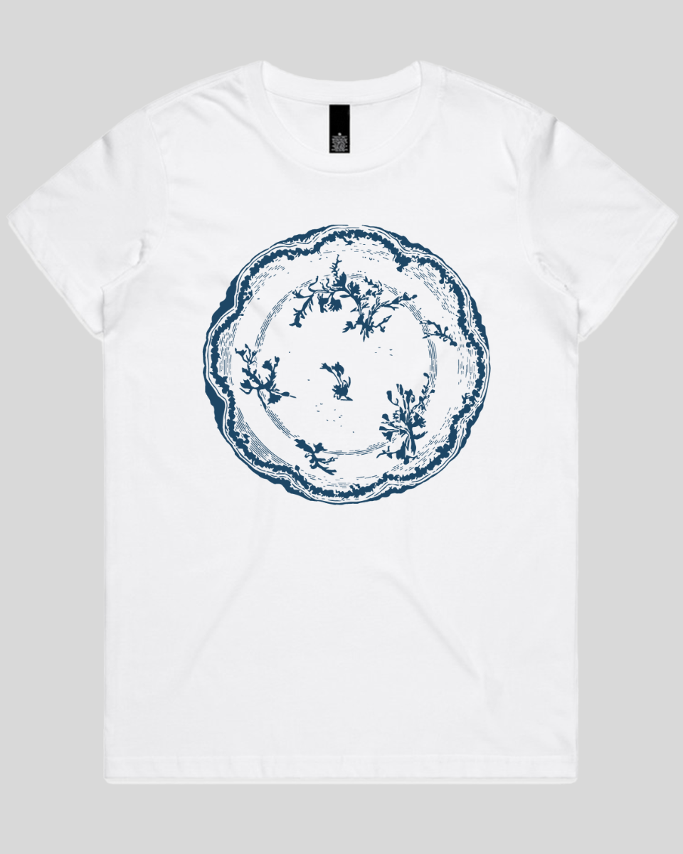 Floral Vintage Plate Women's Tee