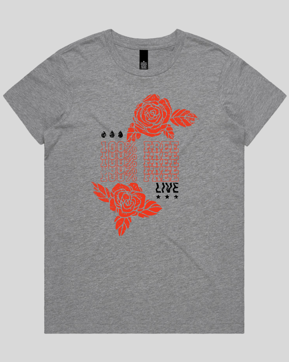 100% Free Bloom  Women's Tee