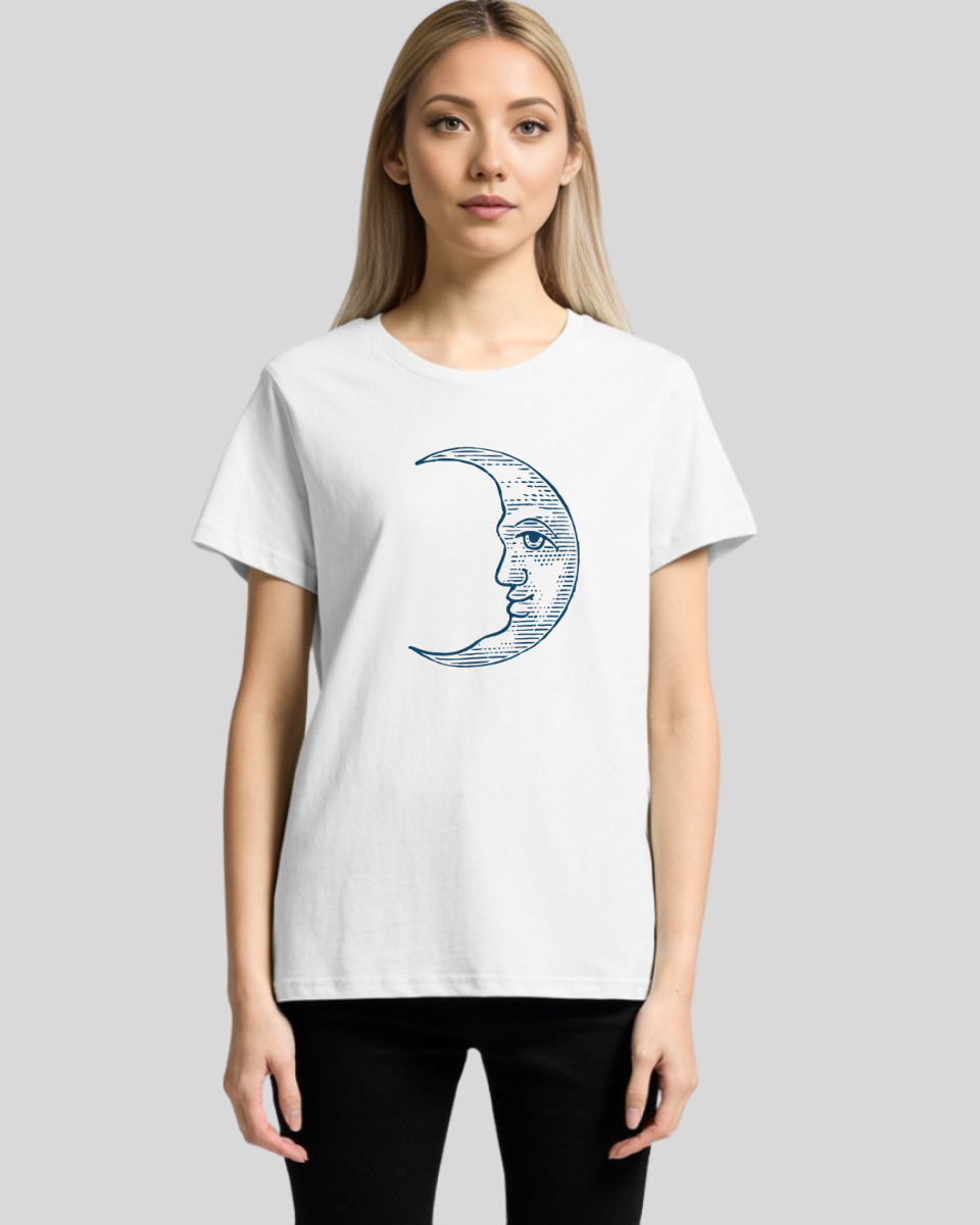 Celestial Moon Face Women's Tee