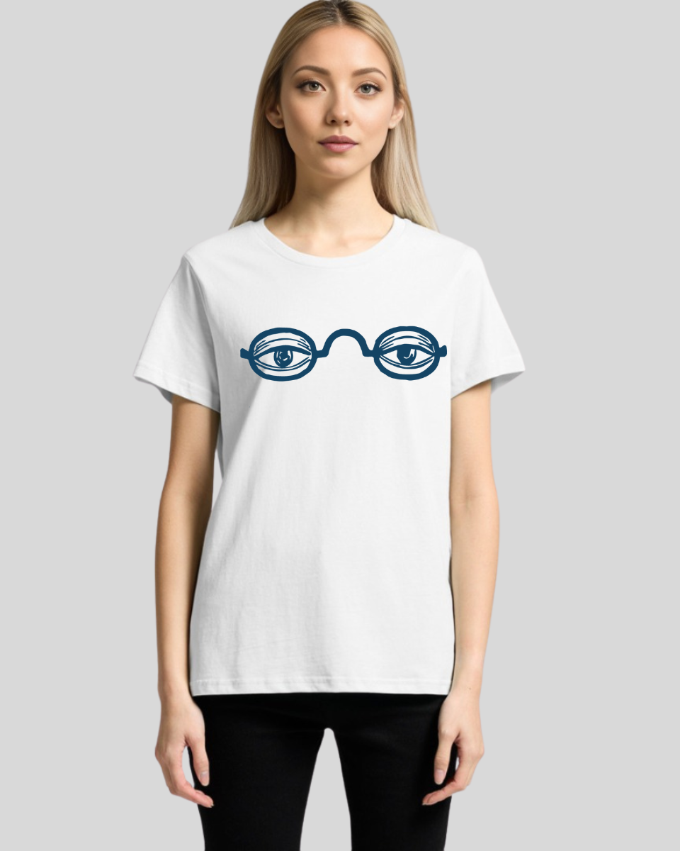 Eye Print Glasses Women's Tee