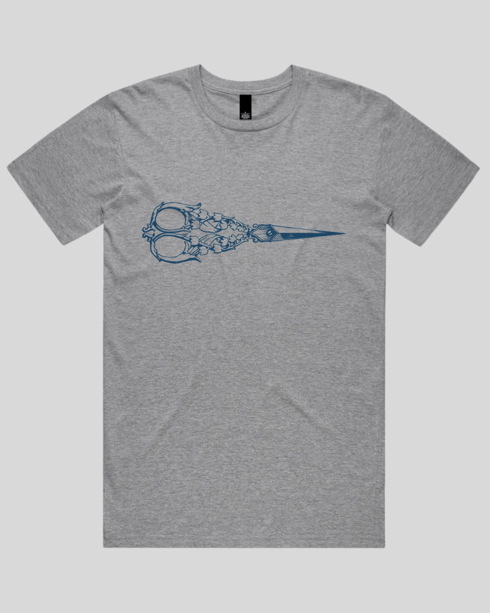 Flower Pattern Scissors Men's T-Shirt