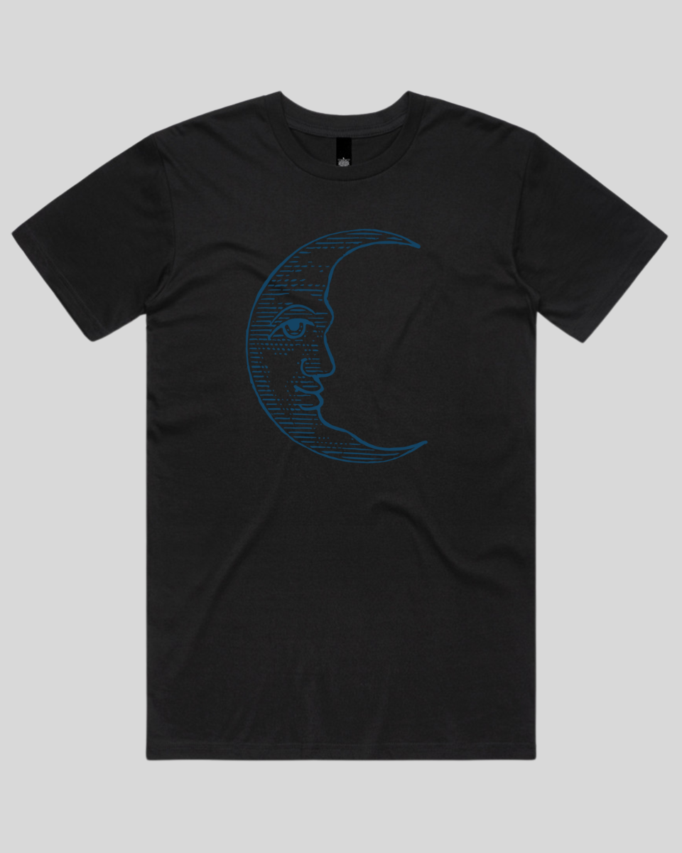 Vintage Crescent Moon Face Men's T-Shirt