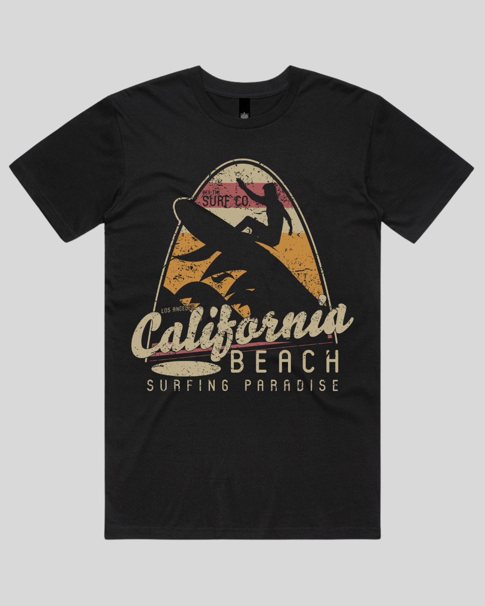 California Beach Surfing Paradise Women's Tee
