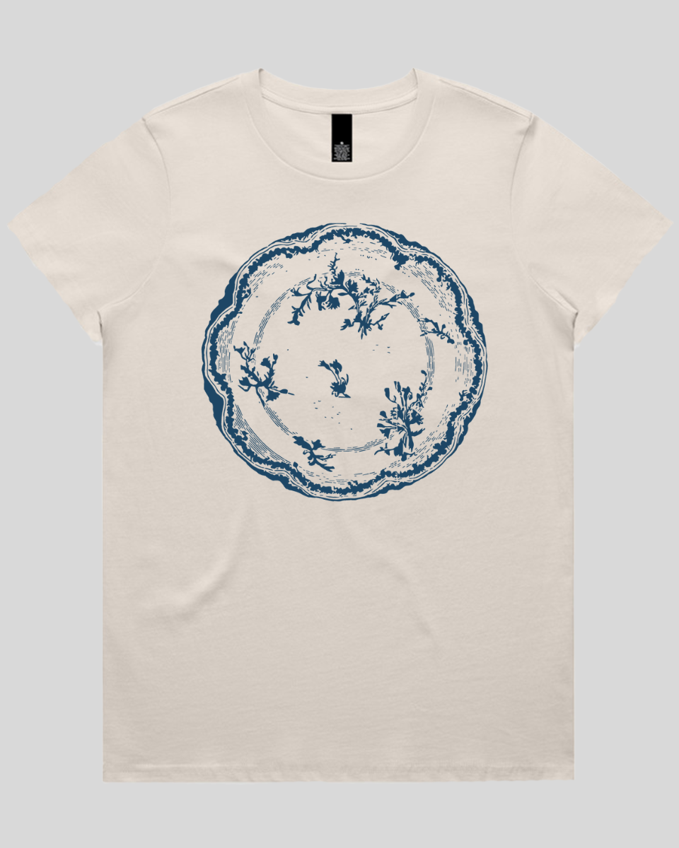 Floral Vintage Plate Women's Tee