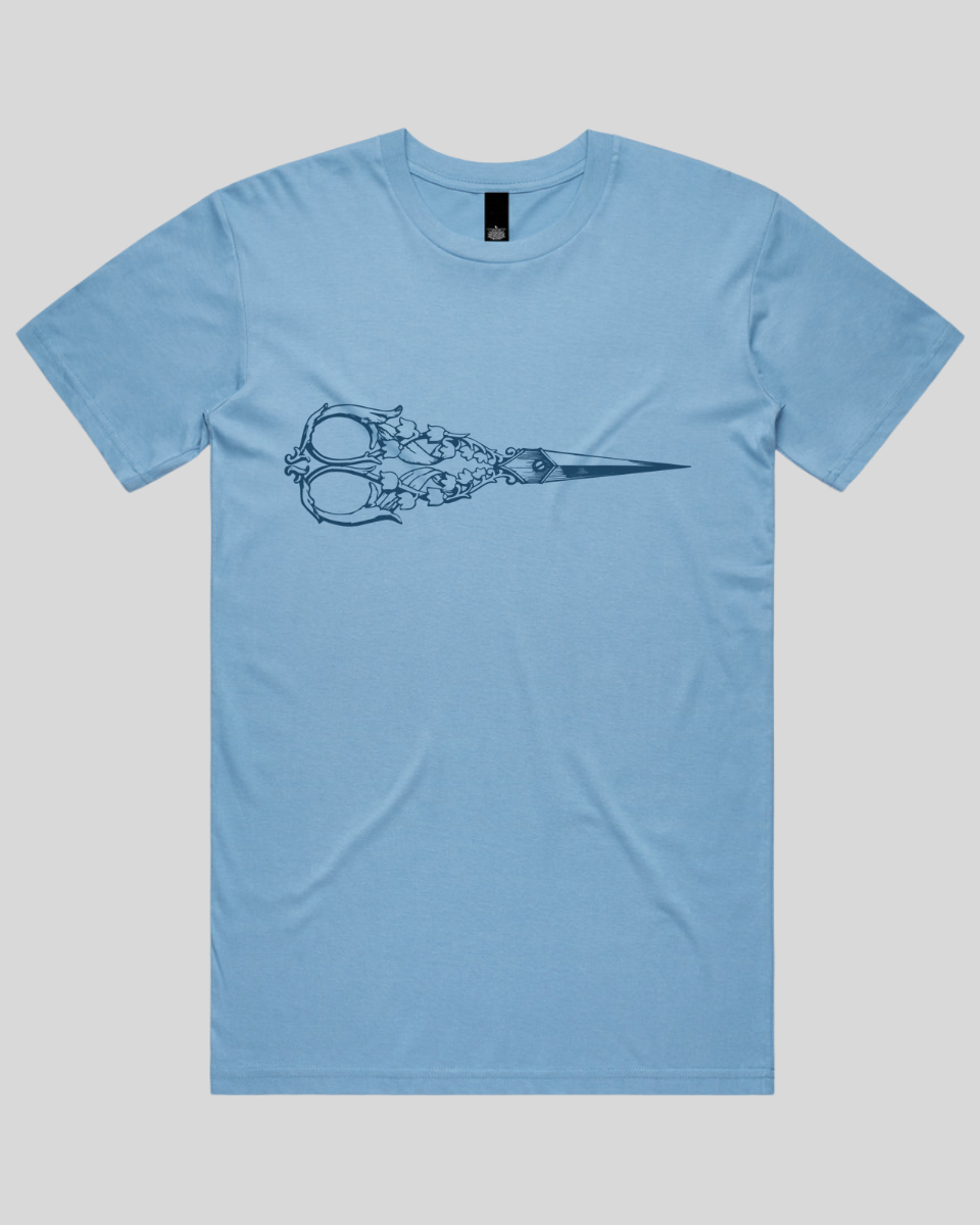 Flower Pattern Scissors Men's T-Shirt