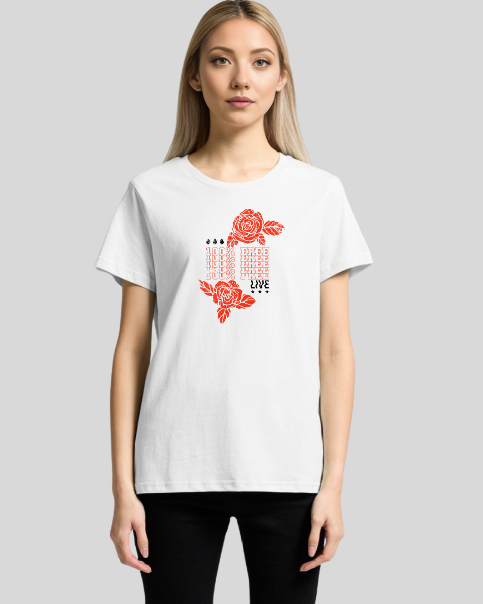 100% Free Bloom  Women's Tee