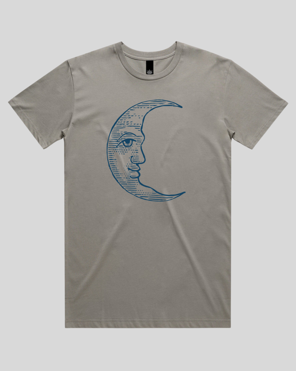 Vintage Crescent Moon Face Men's T-Shirt