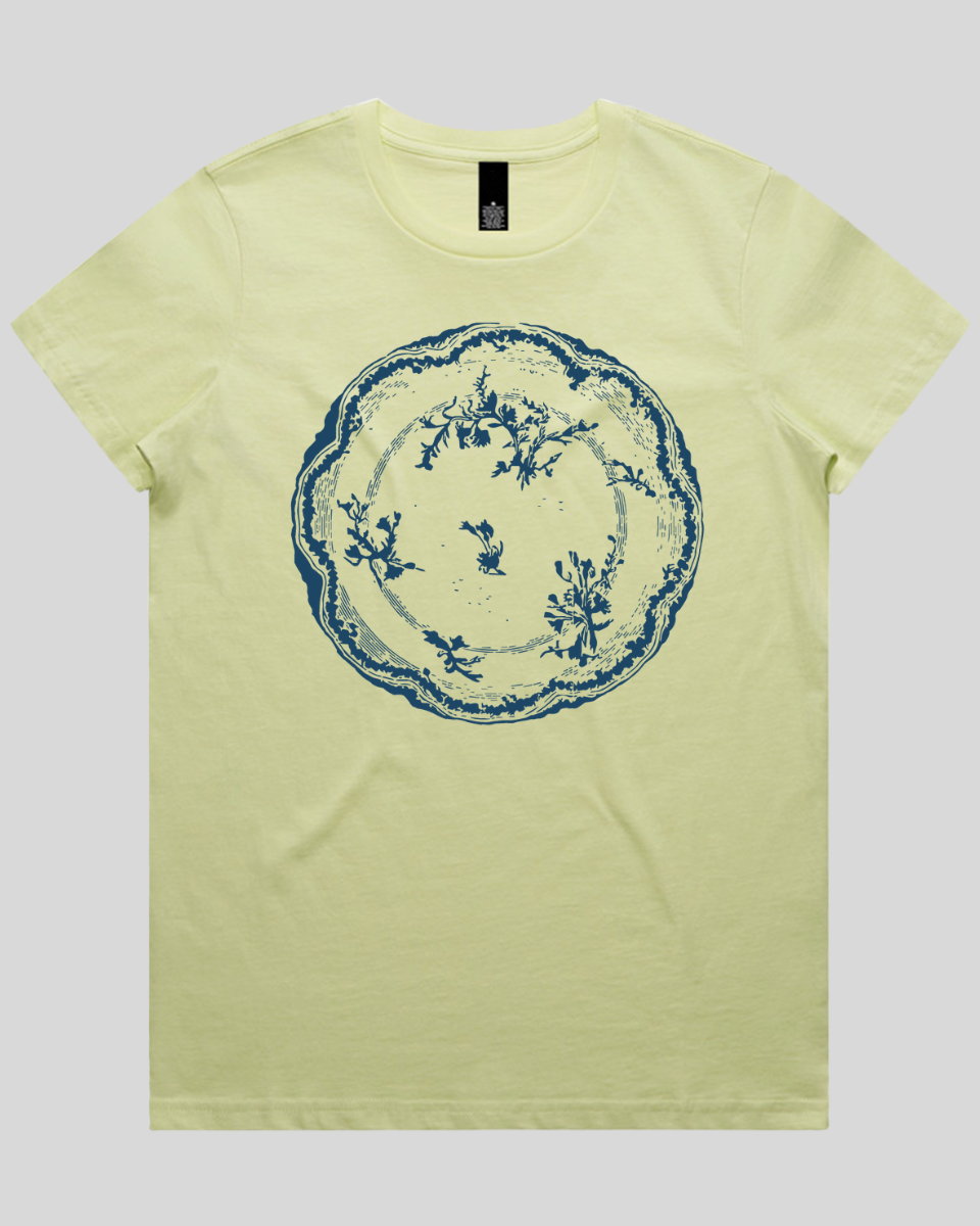 Floral Vintage Plate Women's Tee