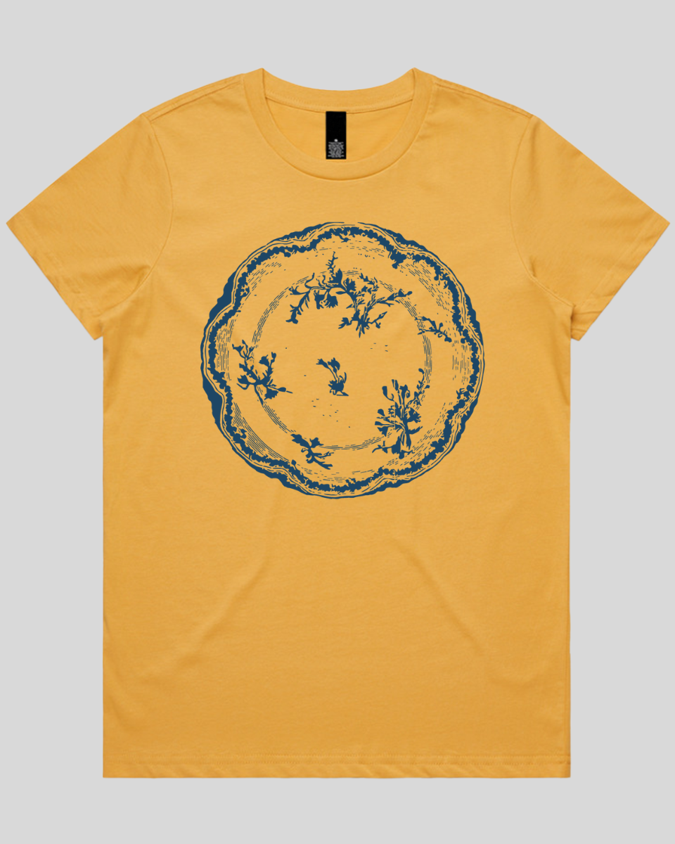 Floral Vintage Plate Women's Tee