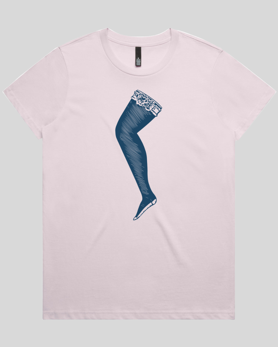 Lace Top Stocking Women's Tee