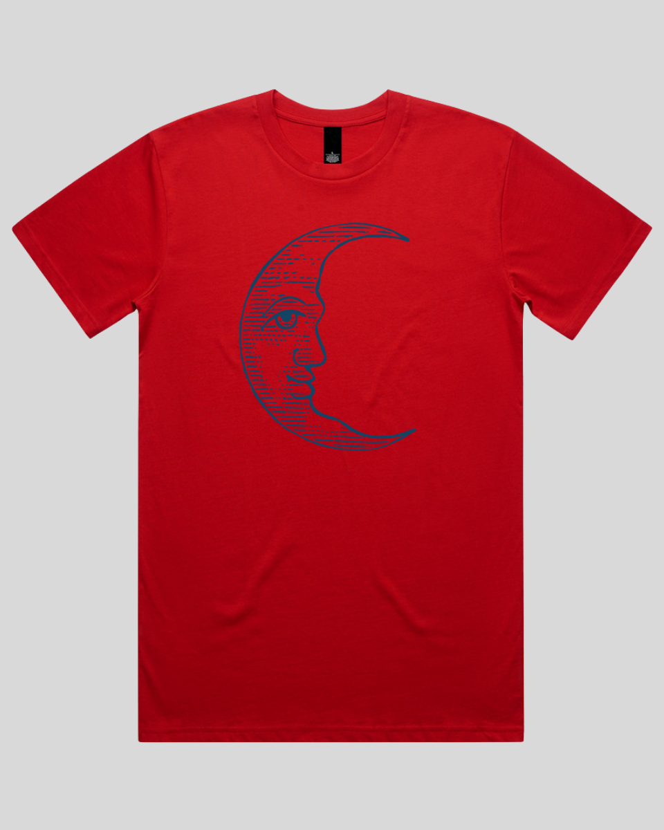 Vintage Crescent Moon Face Men's T-Shirt
