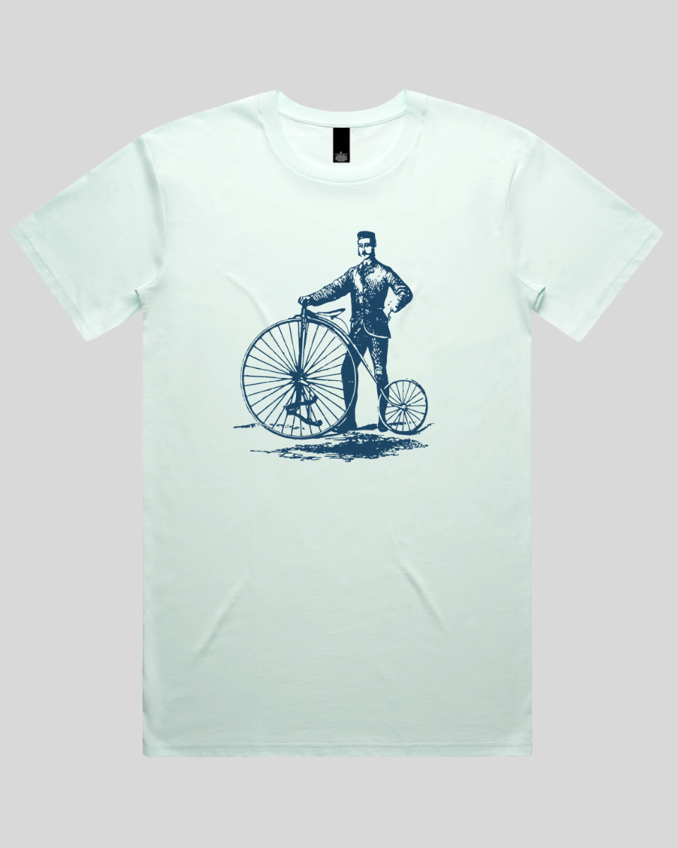 Old-Fashioned Gentleman and Bicycle 2 Men's T-Shirt