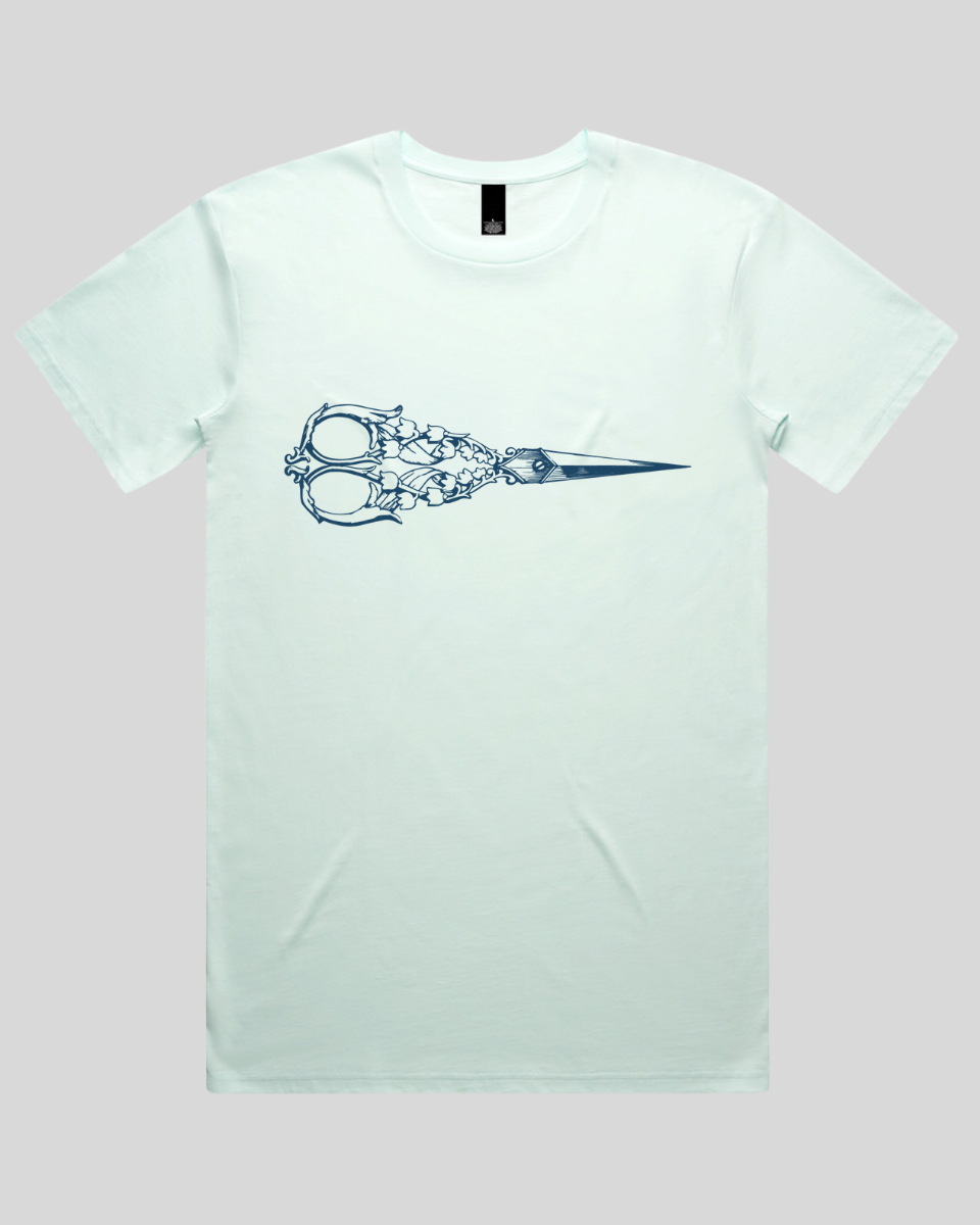 Flower Pattern Scissors Men's T-Shirt