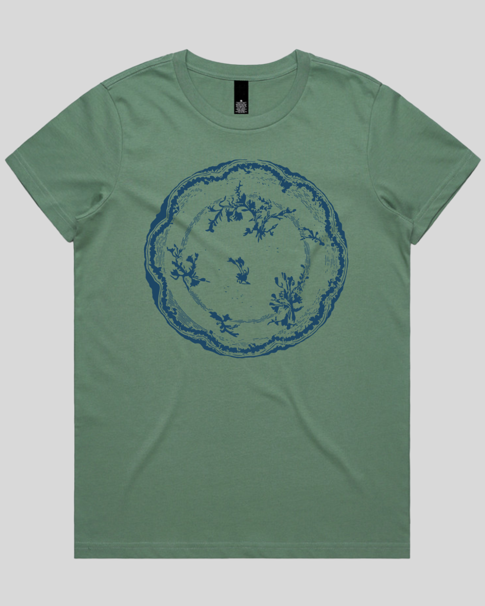 Floral Vintage Plate Women's Tee