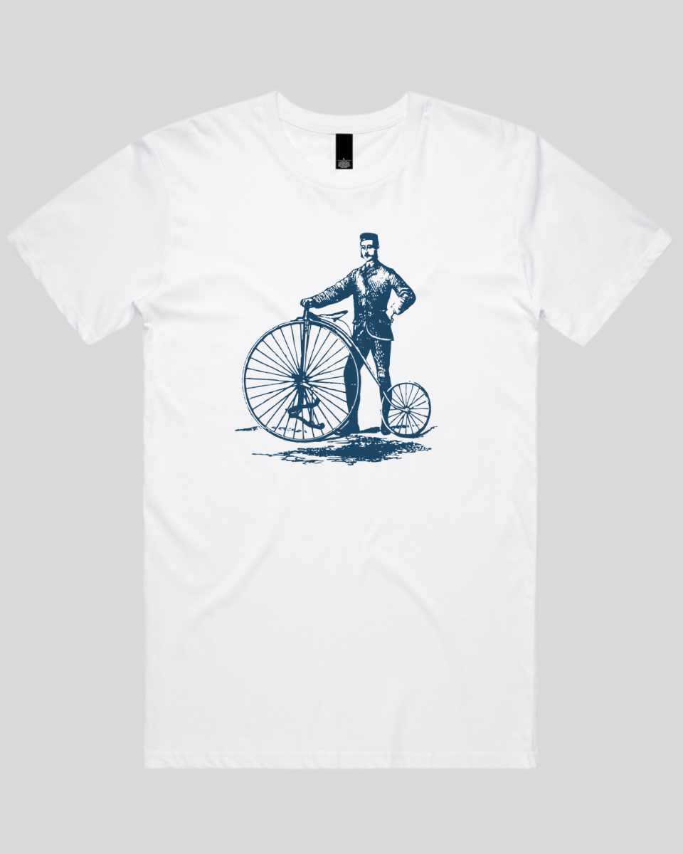 Old-Fashioned Gentleman and Bicycle 2 Men's T-Shirt