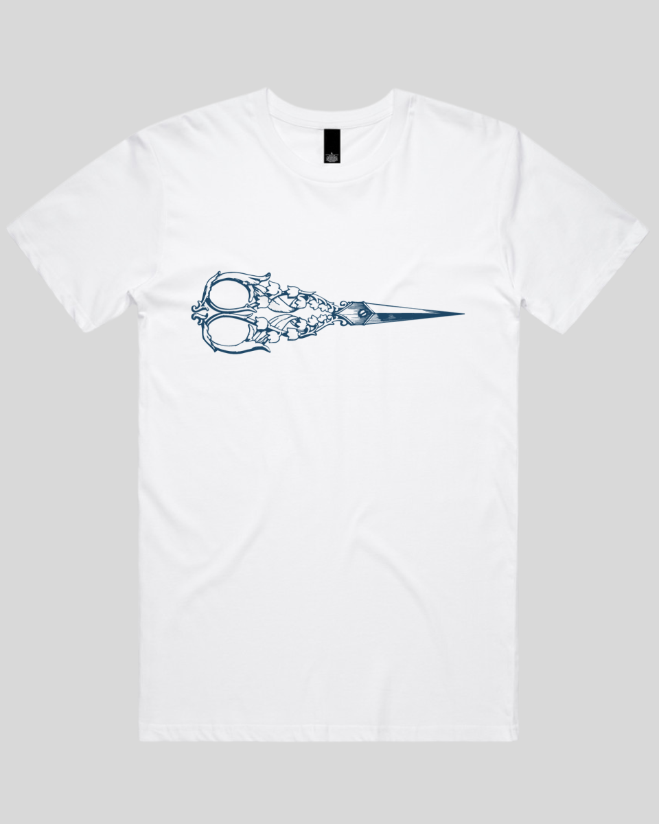 Flower Pattern Scissors Men's T-Shirt